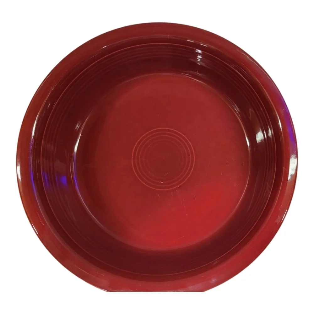 Classic Rim 10 1/2 Inch Extra Large Serving Bowl 80 OZ Cinnabar